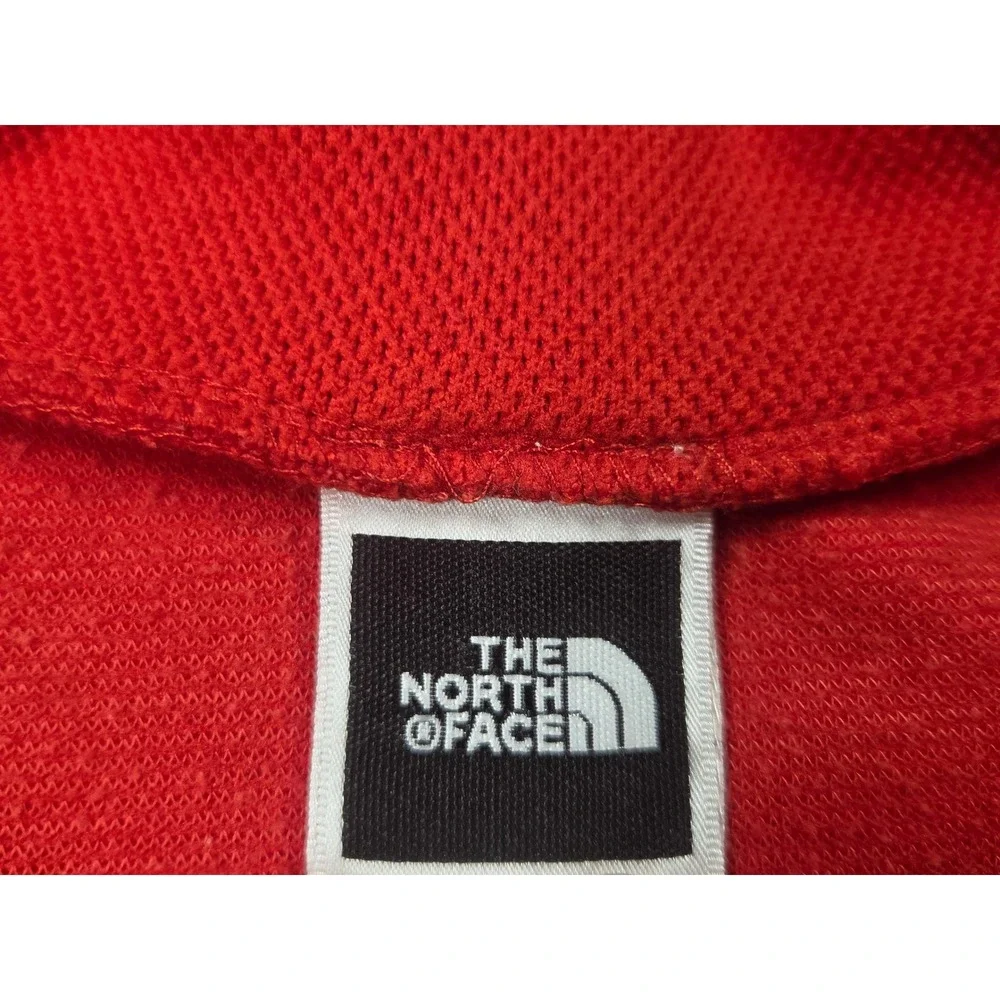 The North Face Mens Red Quarter Zip Fleece Pullover A579 Size XL